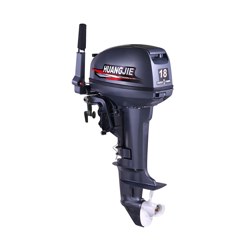 Outboard Motor Huangjie 2 Stroke 18HP Water Cooled Outboard Motor Marine Engine for Sale Boats Ships 2Stroke Boat Engines 15 hp
